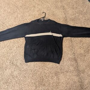 Men's Long Sleeve Navy Blue, Gray, And White Nautica Sweater Size XL